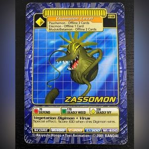 Zassomon ST-106 2001 Digimon Trading Card